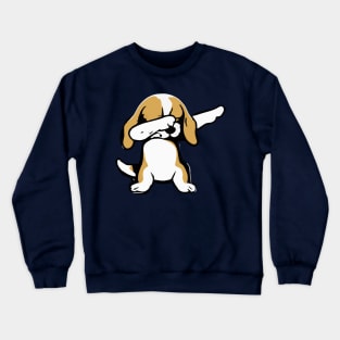 Dabbing Beagle Dab Dog Owner Retro Funny Dog Crewneck Sweatshirt